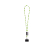 Tubulaire lanyard met musketonhaak en telefoonhouder 6,5 x 4,1 cm kleur groen