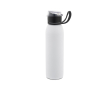 Sportfles van gerecycled roestvrij staal met enkelwandige constructie 670 ml kleur wit