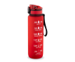 Matte rubberen RPET drinkfles met motiverende teksten 1,06 ml kleur rood