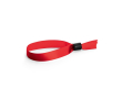 Zijdeachtige en glanzende armband met veiligheidssluiting kleur rood