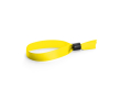 Zijdeachtige en glanzende armband met veiligheidssluiting kleur geel