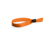 Zijdeachtige en glanzende armband met veiligheidssluiting kleur oranje