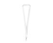 Polyester lanyard met karabijnhaak voor sublimatie gemaakt in de EU kleur wit