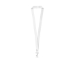 RPET-lanyard met snaphaak gemaakt in de EU kleur wit
