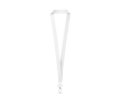 Polyester lanyard met ovale musketonhaak voor sublimatie kleur wit