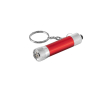 Sleutelhanger van deels gerecycled aluminium met LED-zaklamp kleur rood