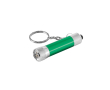 Sleutelhanger van deels gerecycled aluminium met LED-zaklamp kleur groen