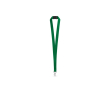 Polyester keycord met metalen musketonhaak en veiligheidssluiting 2 cm kleur groen