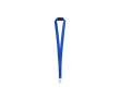 Polyester keycord met metalen musketonhaak en veiligheidssluiting 2 cm kleur koningsblauw
