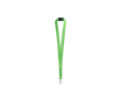Polyester keycord met metalen musketonhaak en veiligheidssluiting 2 cm kleur lichtgroen