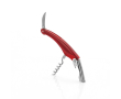 RVS-kurkentrekker met flesopener en foliesnijder kleur rood