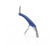 RVS-kurkentrekker met flesopener en foliesnijder kleur blauw