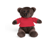 Knuffel met bedrukt T-shirt kleur rood