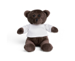 Knuffel met bedrukt T-shirt kleur wit