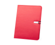 Portfoliomap van zachte microvezel met kaarthouders kleur rood