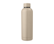 Thermosfles van gerecycled staal bedrukken, 500 ml kleur beige