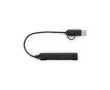 Ecologische multifunctionele USB-hub met 4 poorten en 10W opladen kleur zwart