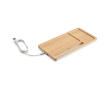Bamboe en ABS organizer met draadloze oplader en standaard 5 W kleur naturel