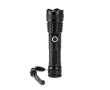 Oplaadbare zaklamp van gerecycled aluminium met 500 lumen LED 10W kleur zwart