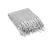 Plaid van gerecycled polyester met zachte mohair-touch, 300 g/m² kleur grijs