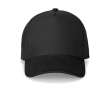 5-panel cap van geborsteld katoen met metalen gesp 260 g/m² kleur zwart