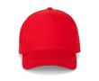 5-panel cap van geborsteld katoen met metalen gesp 260 g/m² kleur rood