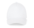 5-panel cap van geborsteld katoen met metalen gesp 260 g/m² kleur wit