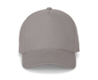5-panel cap van geborsteld katoen met metalen gesp 260 g/m² kleur lichtgrijs