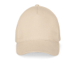 5-panel cap van geborsteld katoen met metalen gesp 260 g/m² kleur beige