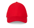 Verstelbare 6-panel cap van geborsteld katoen 260 g/m² kleur rood