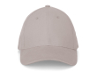 Verstelbare 6-panel cap van geborsteld katoen 260 g/m² kleur lichtgrijs