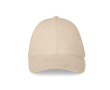 Verstelbare 6-panel cap van geborsteld katoen 260 g/m² kleur beige