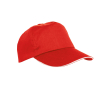 Sandwich-stijl pet van polyester met striksluiting en ventilatiegaten kleur rood