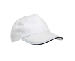 Sandwich-stijl pet van polyester met striksluiting en ventilatiegaten kleur wit