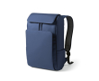 Synthetisch lederen rugzak met gewatteerd laptopvak 20L kleur blauw