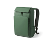 Synthetisch lederen rugzak met gewatteerd laptopvak 20L kleur groen
