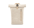 Ecologische rolltoprugzak met versterkte bodem en voorvak 16 L kleur naturel
