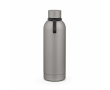 Thermosfles van gerecycled RVS met siliconen handgreep 490 ml kleur zilver