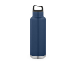 Thermosfles van gerecycled roestvrij staal met draaggreep 2 L kleur marineblauw