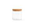 Keukenpot van borosilicaatglas met kurken deksel 500 ml kleur doorzichtig