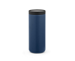 Dubbelwandige reisbeker van gerecycled roestvrij staal 500 ml kleur marineblauw
