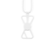 Verstelbare nylon lanyard tot 150 cm om je mobiel te dragen kleur wit