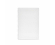 Gelinieerd A5-notitieboek met zachte kaft en zijspiraal kleur wit