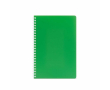 Gelinieerd A5-notitieboek met zachte kaft en zijspiraal kleur groen