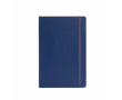 Gelinieerd A5-notitieboek met zachte kaft van gerecycled kunstleer kleur marineblauw