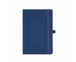 Gelinieerd eco A5-notitieboek met harde kaft en binnenvak kleur marineblauw