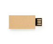 Minimalistische USB-stick van tarwestro met full-colour logo kleur naturel