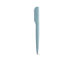 Draaibare pen van gerecycled aluminium met zwarte inkt kleur pastel blauw