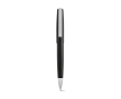 Pen van gerecycled aluminium met draaimechanisme en zwarte inkt kleur zwart