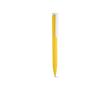 Pen van gerecycled plastic met ultralicht ontwerp en blauwe inkt kleur geel